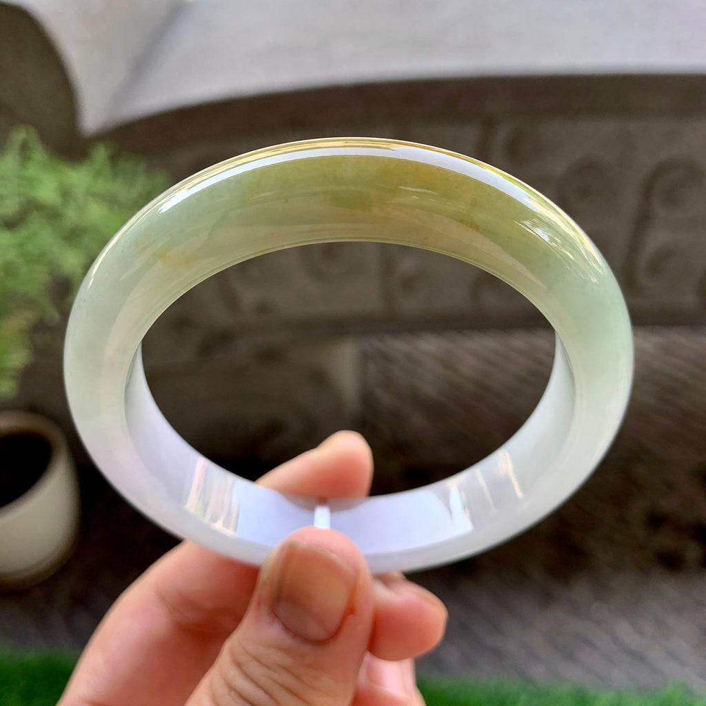 细糯种黄翡平安镯（58mm）（yc240756）