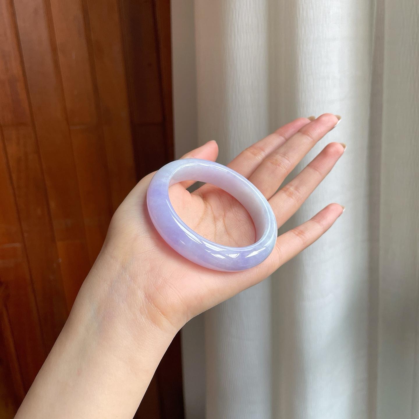 糯冰紫罗兰翡翠平安镯（52.6mm)（yc377224）