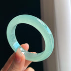 冰种晴底翡翠平安镯（53.5mm）（yc333042）