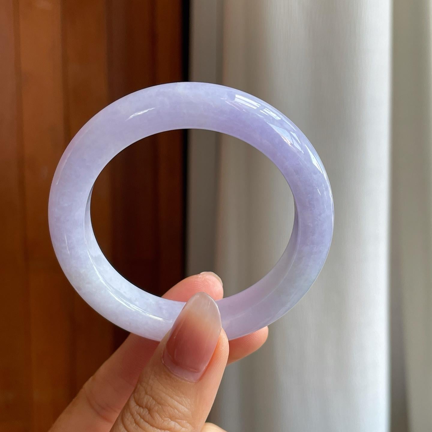 糯冰紫罗兰翡翠平安镯（50.5mm）（yc310950）