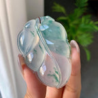 冰种飘花叶子挂件（yc179615）