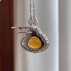 18k金钻镶冰种黄翡翡翠佛公（yc263546）