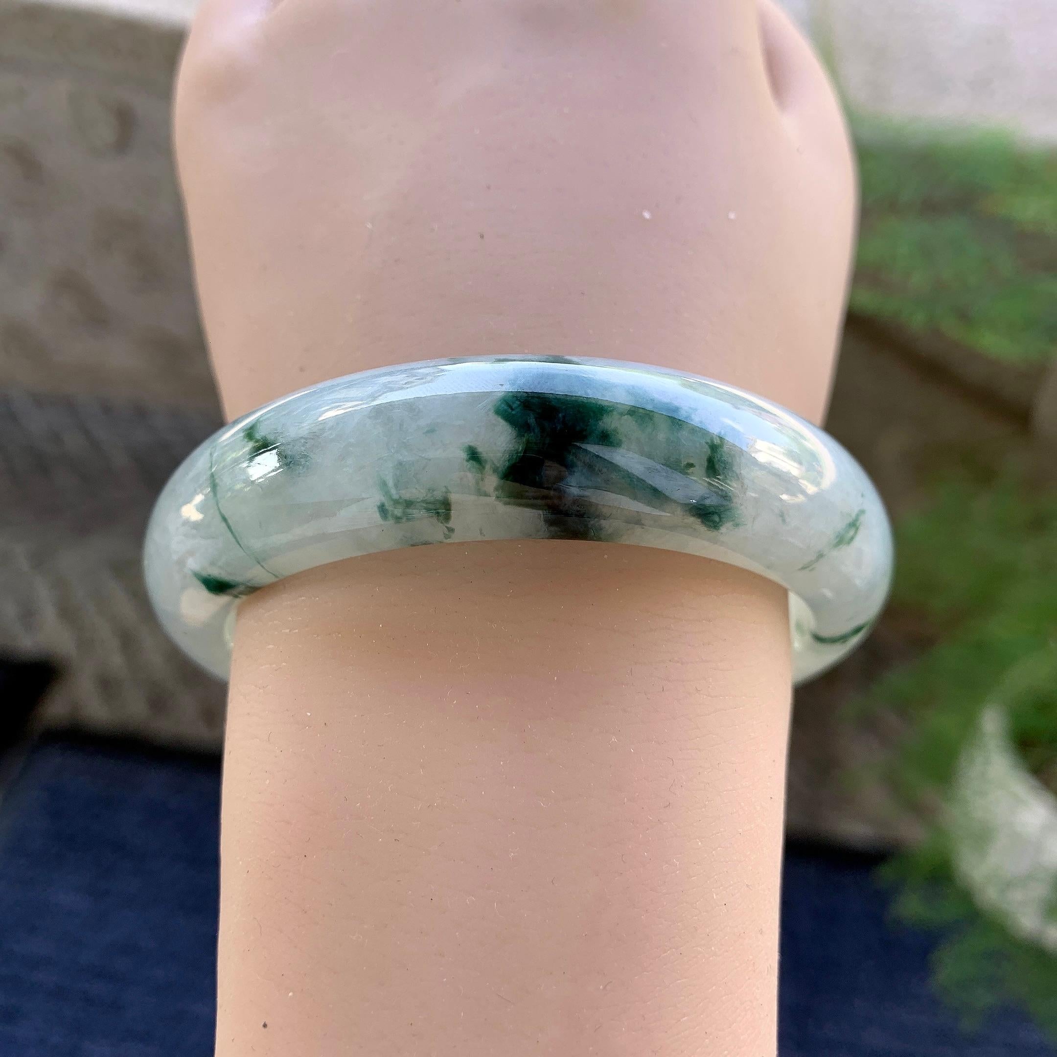 糯种飘花宽版轮胎手镯（56mm）（yc249400）