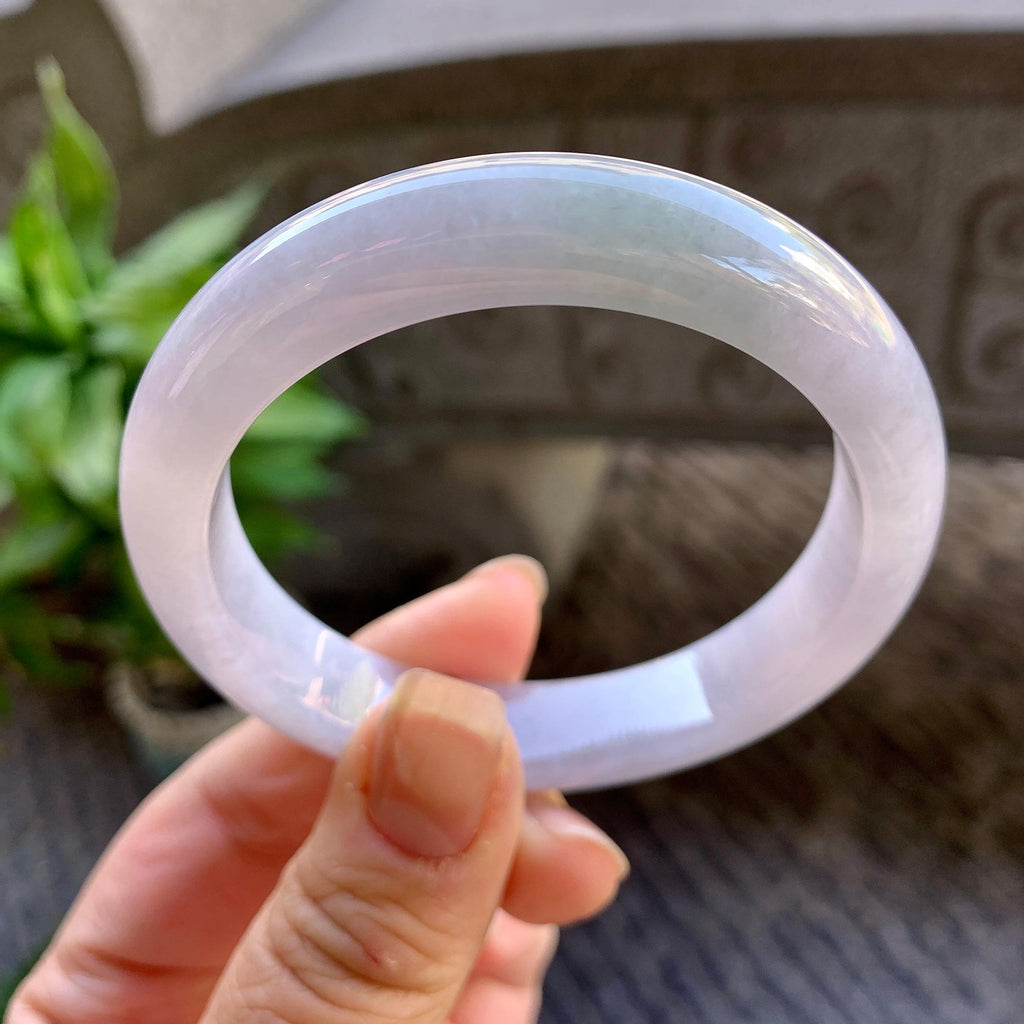 糯种淡紫罗兰平安镯（54.2mm）（yc308747）
