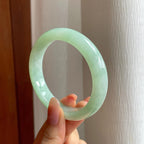 糯冰晴底翡翠平安镯（56.5mm)（yc354337）