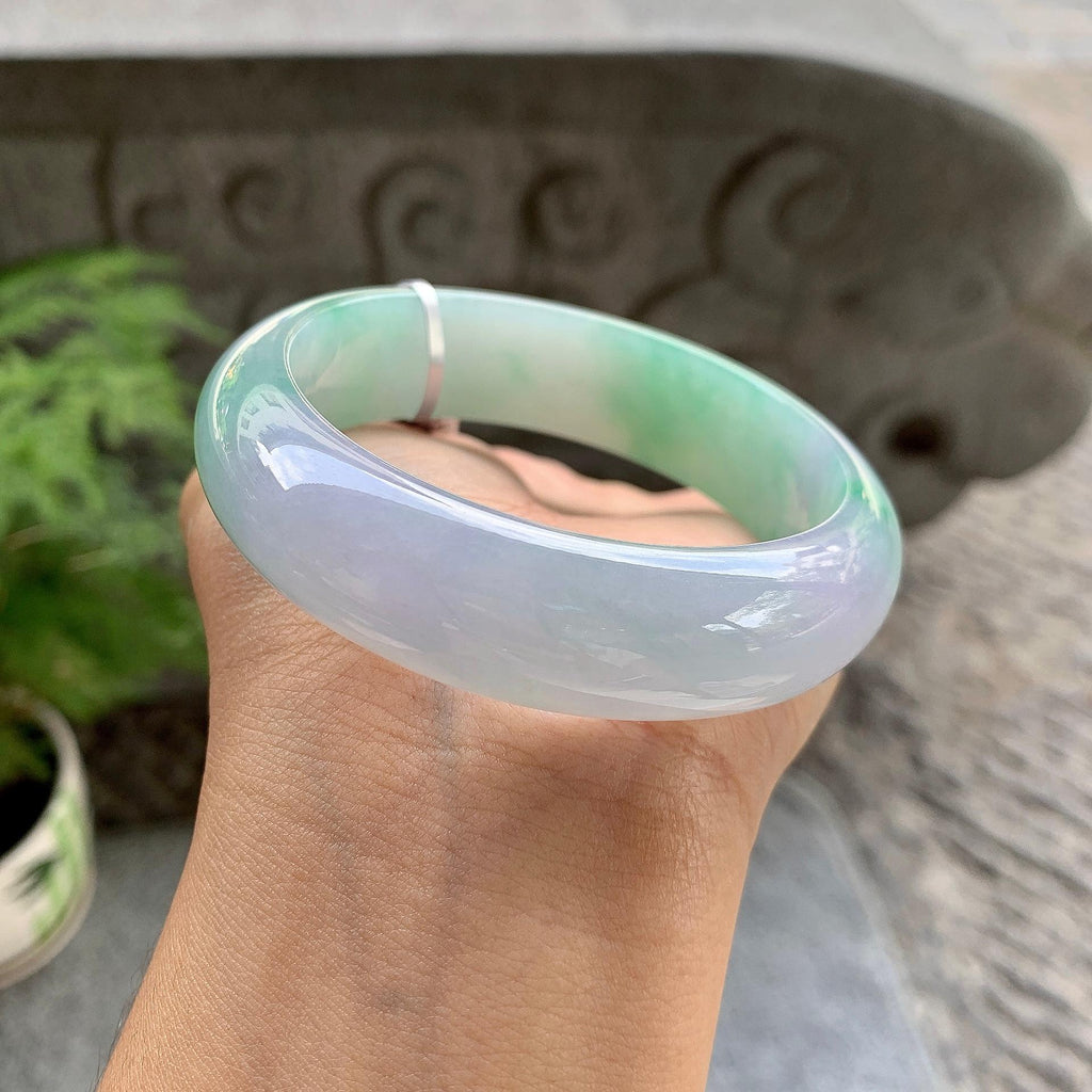 细糯种春彩宽版轮胎手镯（56.6mm）（yc195349）