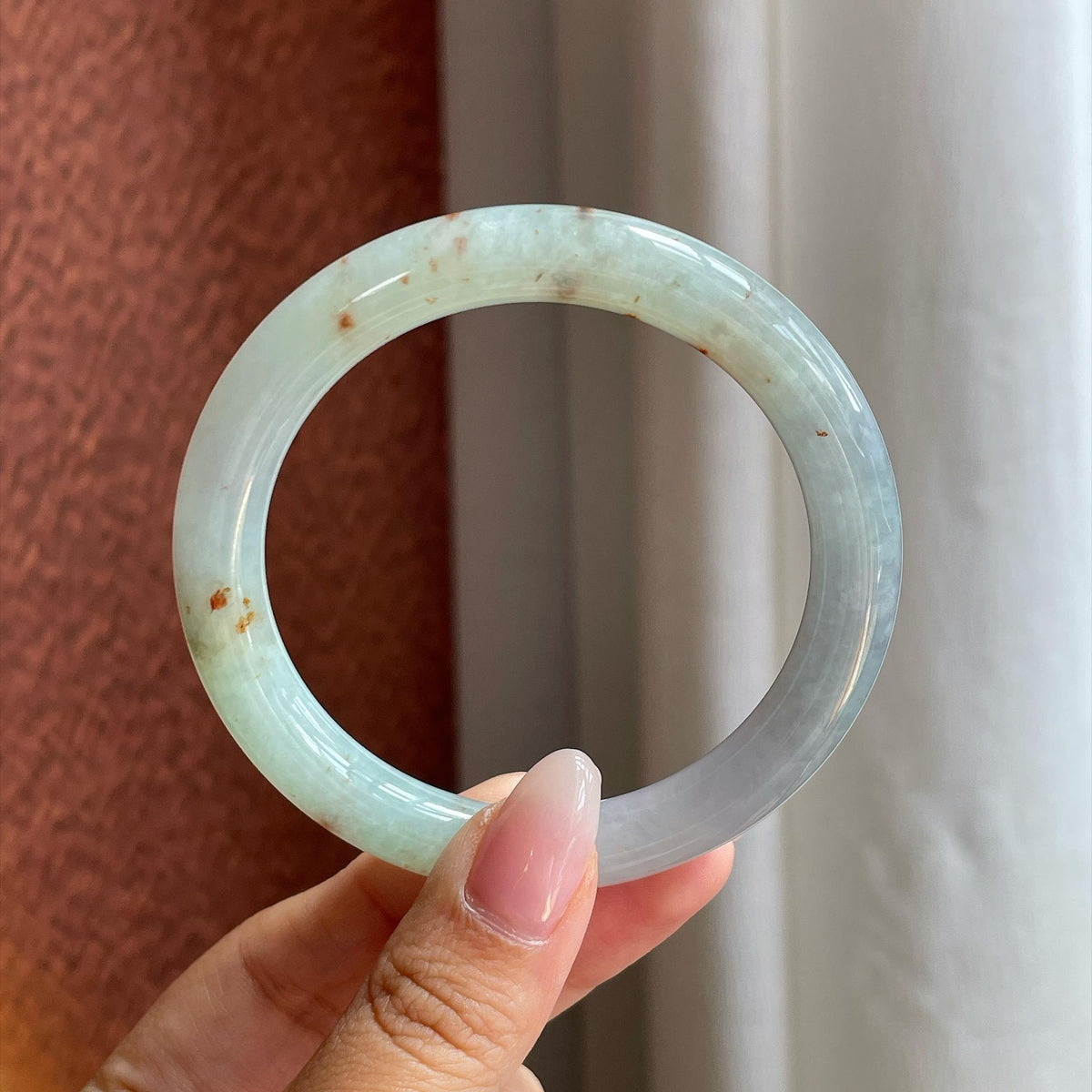 细糯冰黄翡特色圆条手镯 54圈（yc727954）