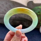 细糯种黄翡圆条手镯（53.3mm）（yc267224）