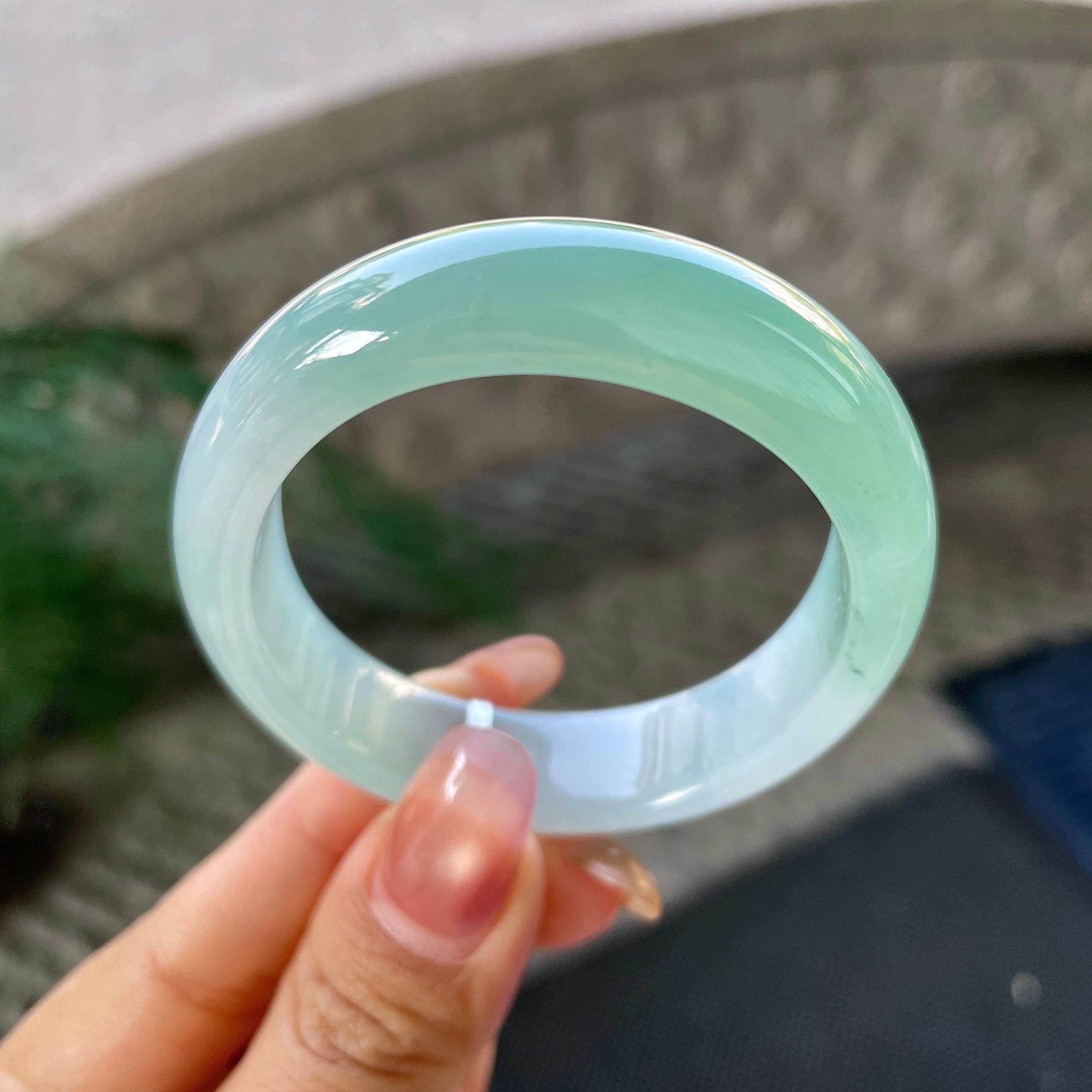 细糯种翠绿贵妃手镯（51.1mm）（yc305685）