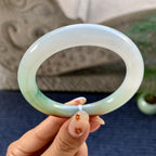 细糯种红翡飘花圆条手镯（57mm）（yc248095）