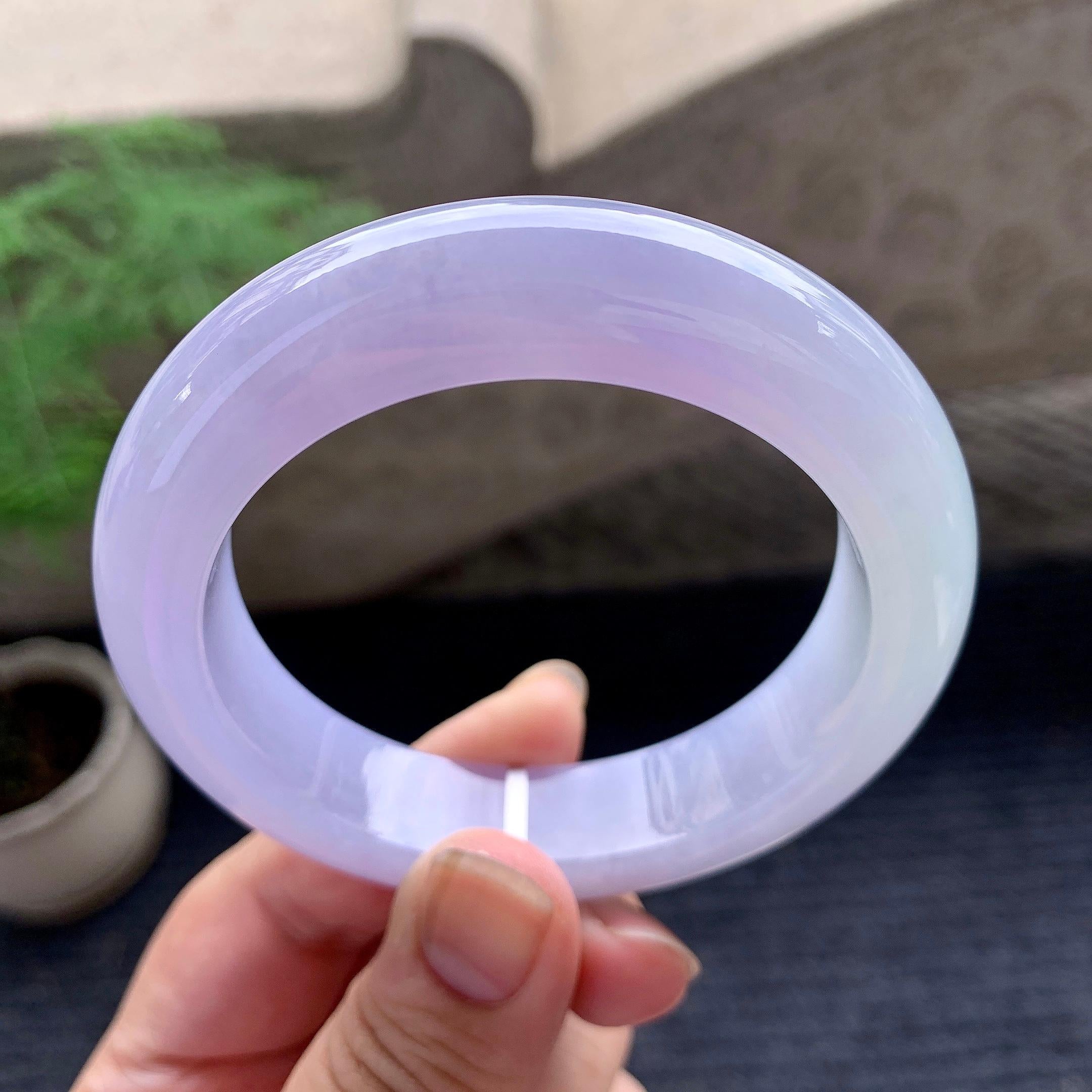 细糯种紫罗兰平安镯（55.7mm）（yc196168）