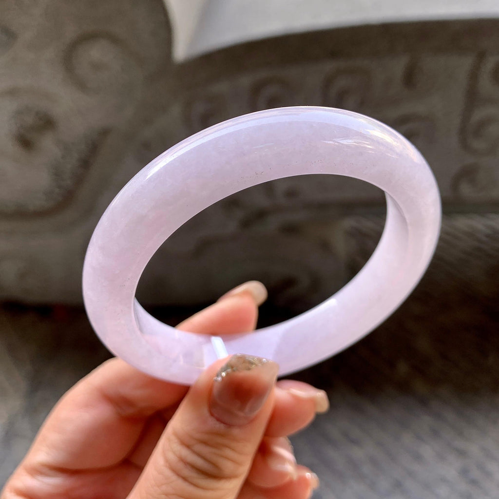 糯种淡紫罗兰平安镯（56mm）（yc296335）