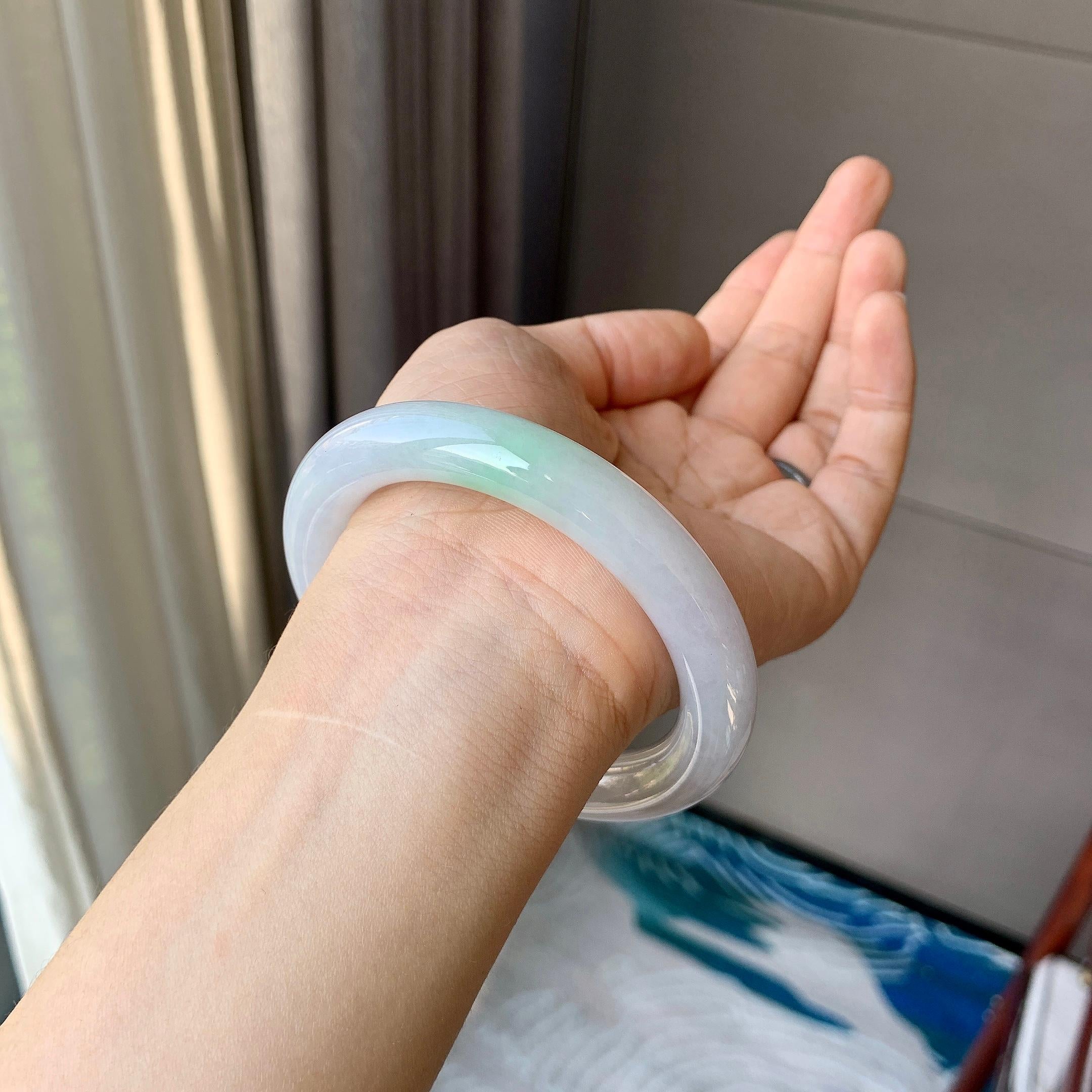 细糯种飘花圆条手镯（58.3mm）（yc262771）