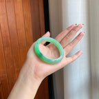 冰种满绿翡翠贵妃镯（56mm)（yc374040）