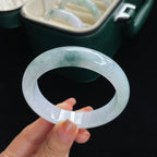 糯冰正圈飘花翡翠手镯（56mm）（yc016631）