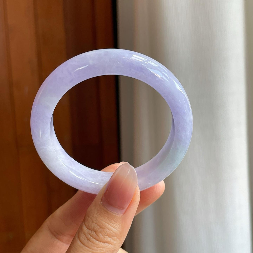 糯冰紫罗兰翡翠平安镯（50.5mm）（yc313016）