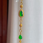 18k金镶冰种翡翠手链（yc248537）