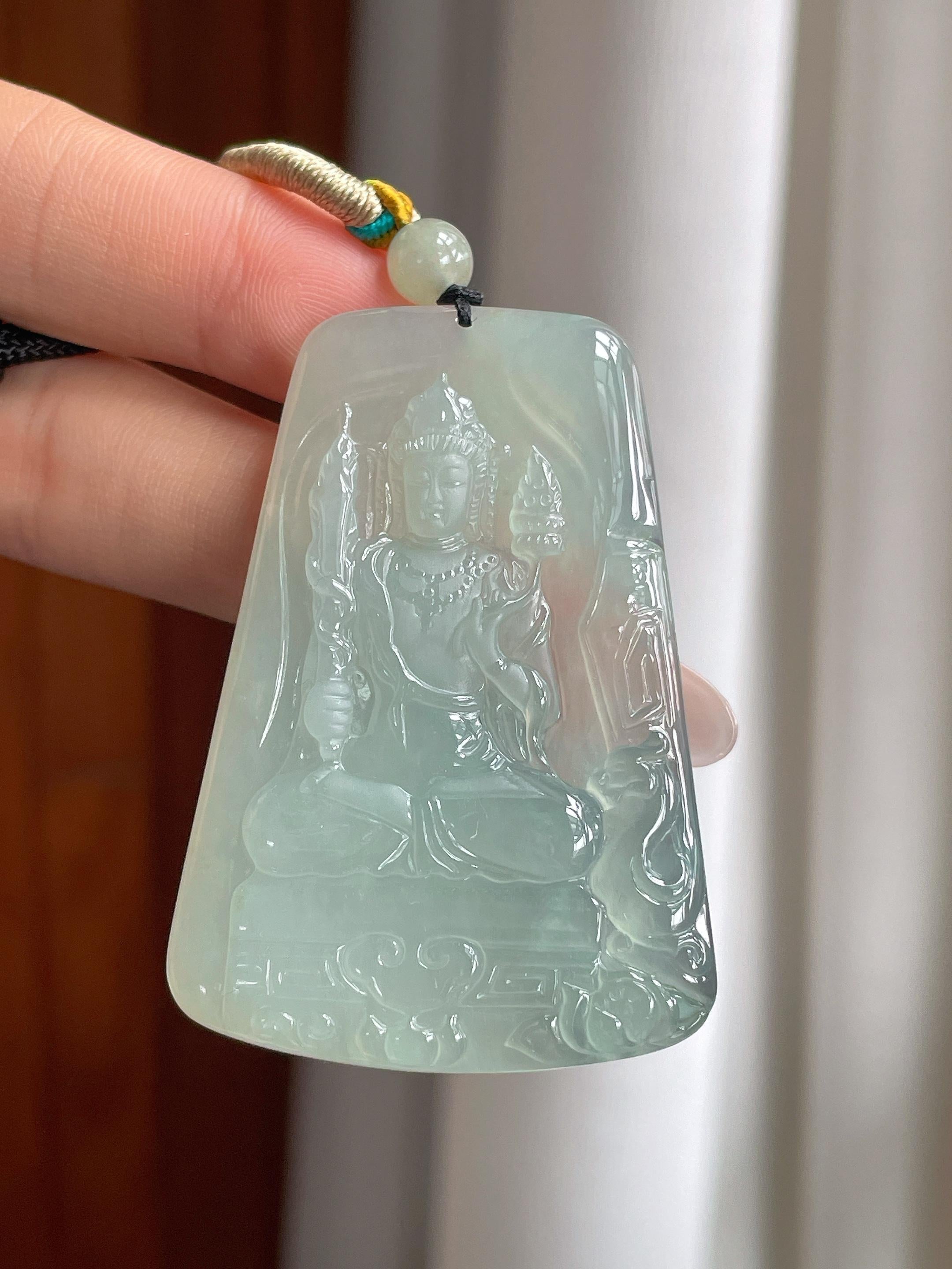 冰种淡底色翡翠虚空藏（yc303113）