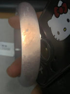 糯冰种淡紫罗兰平安镯（55mm）（yc226066）