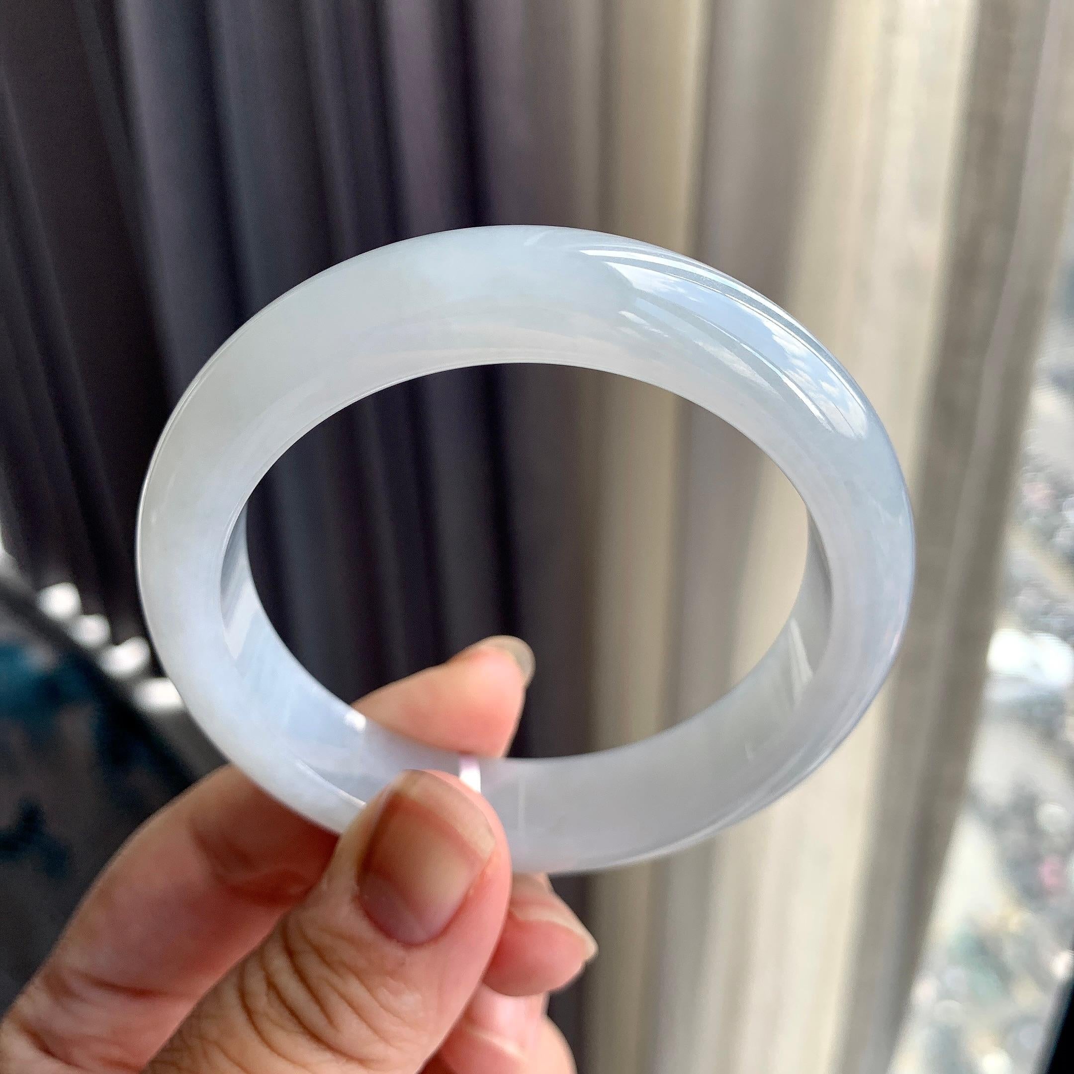 细糯种无色平安镯（55.6mm）（yc225075）