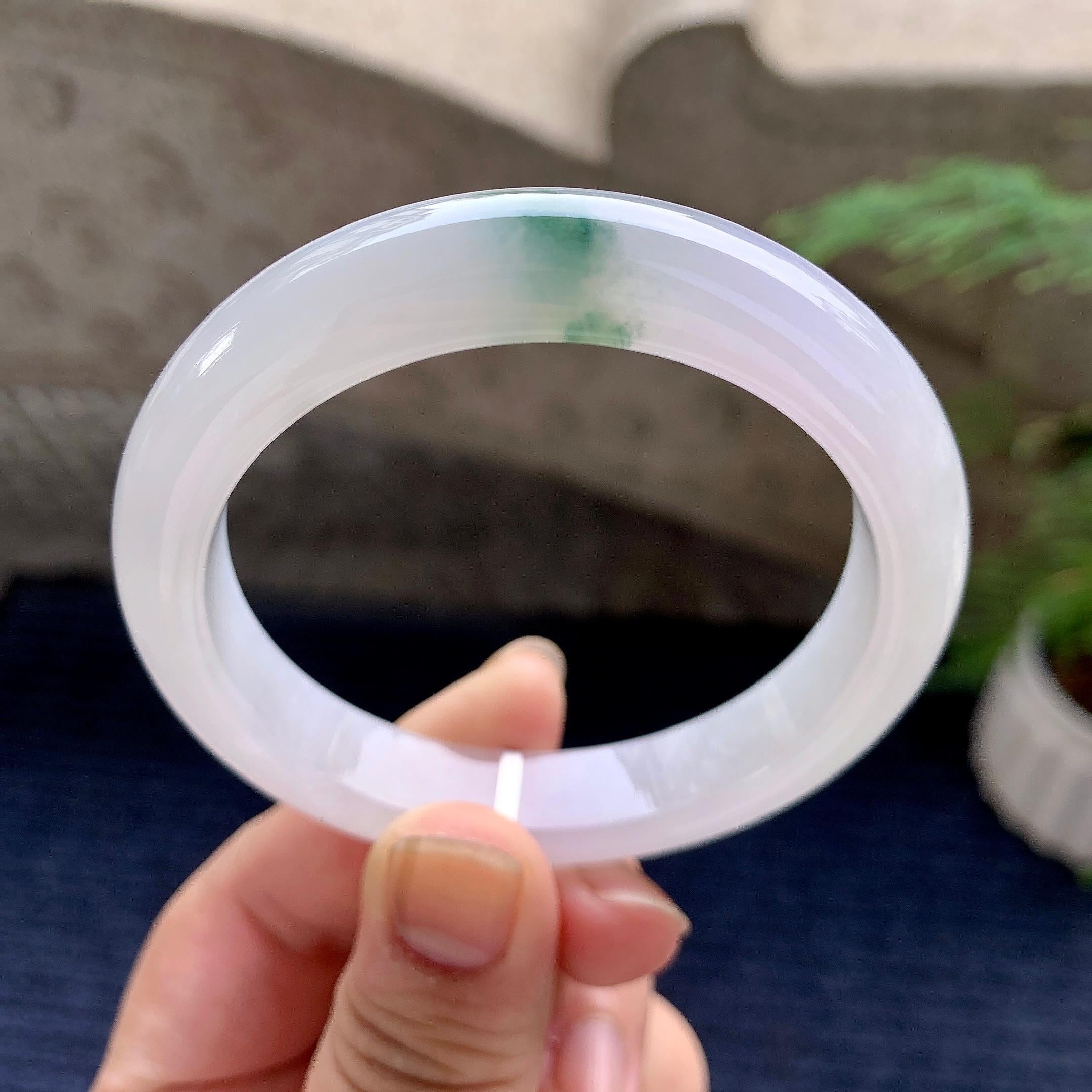 细糯种飘花平安镯（55mm）（yc194568）