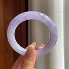 糯冰紫罗兰翡翠圆条手镯（54.6mm）（yc419568）