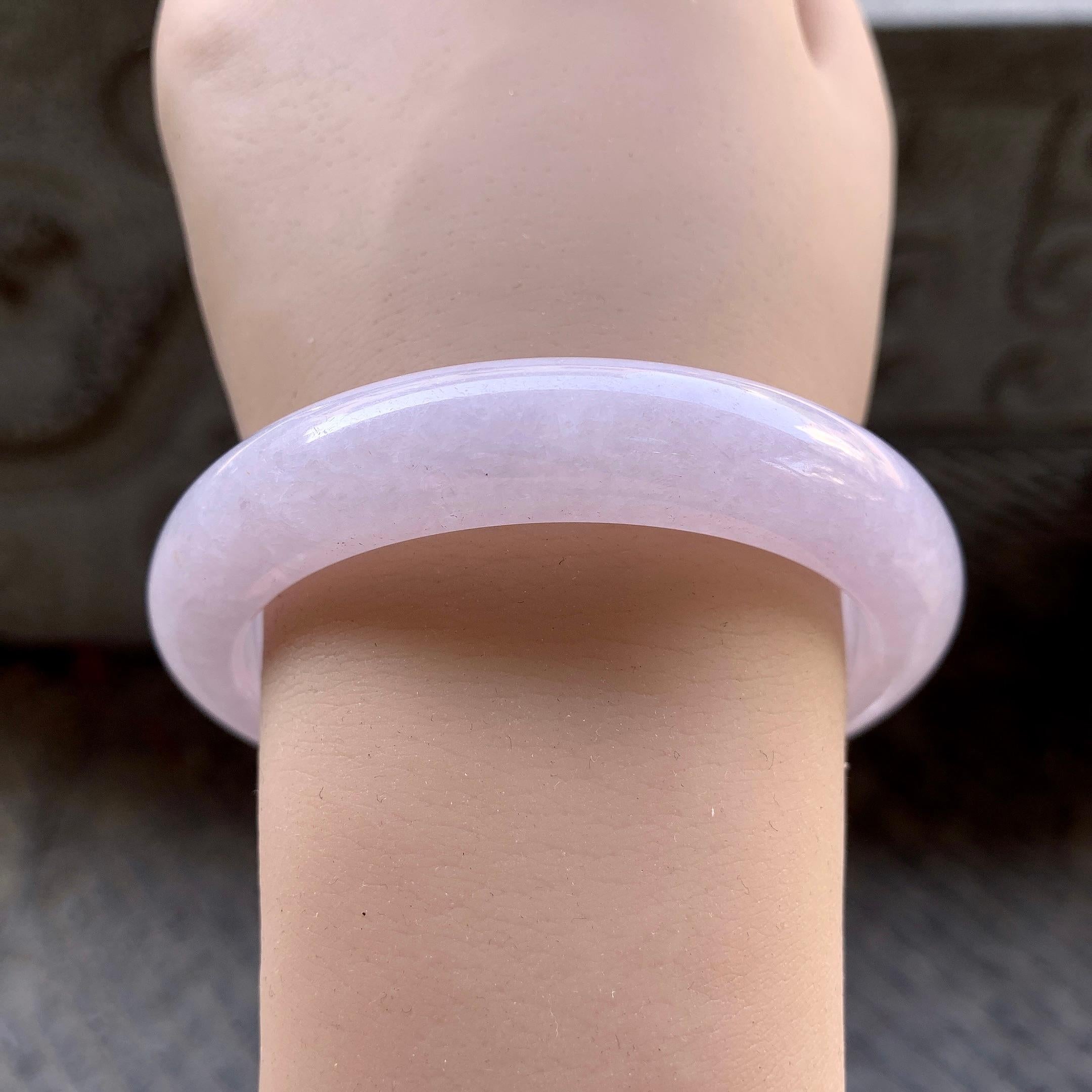 糯种淡紫罗兰平安镯（56mm）（yc296335）