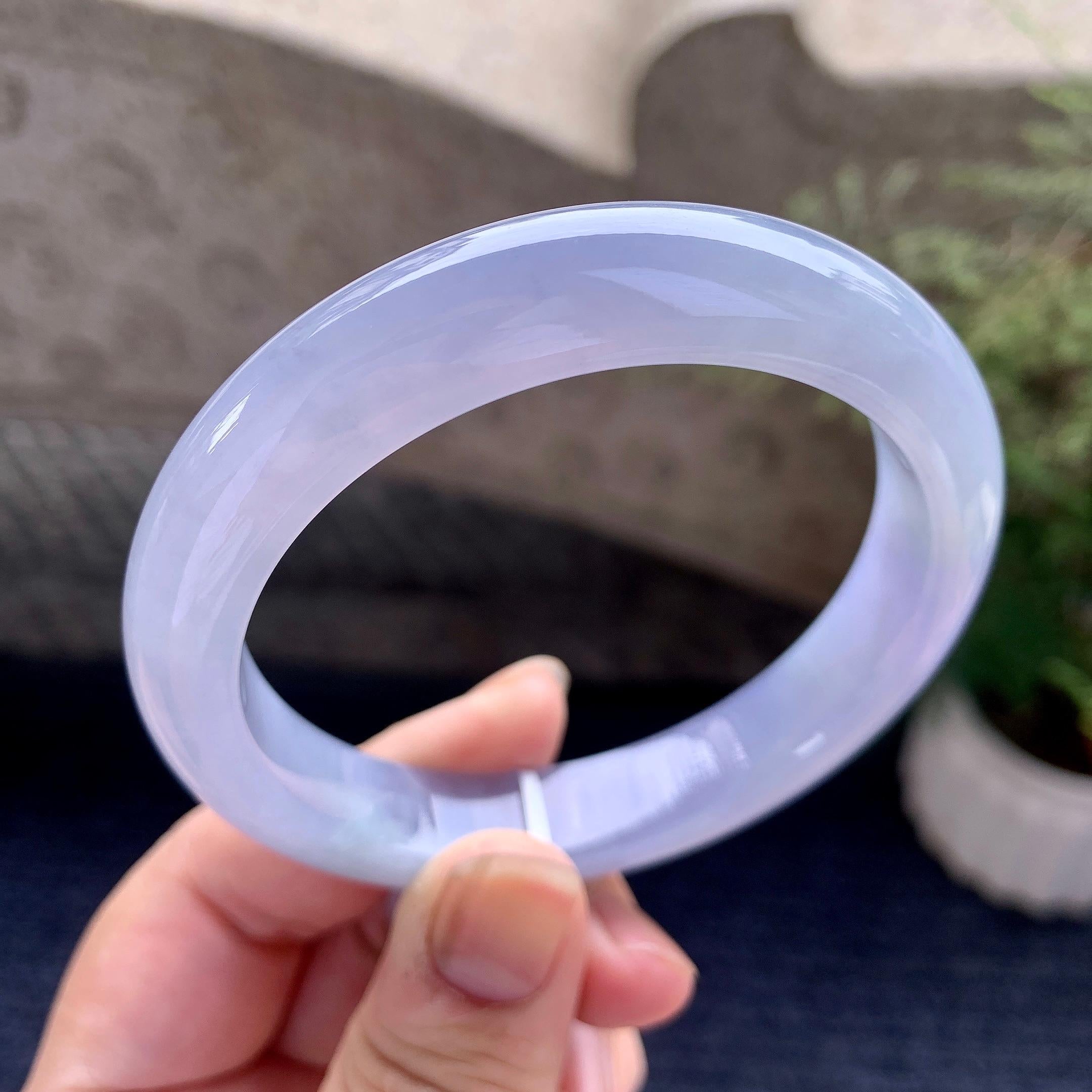 细糯种紫罗兰平安镯（58mm）（yc206656）