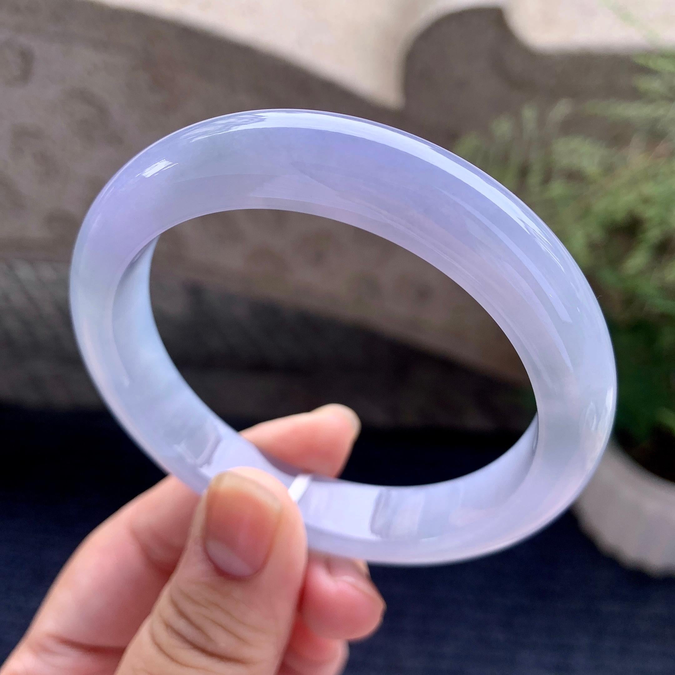 细糯种紫罗兰平安镯（58mm）（yc206656）