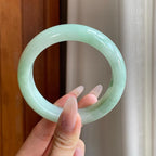 糯冰晴底翡翠平安镯（58.2mm）（yc282588）