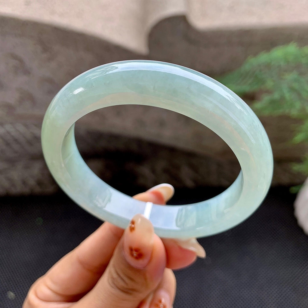 细糯种晴底飘黄翡平安镯（56.1mm）（yc259070）