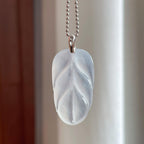 18k金扣冰种无色翡翠叶子（yc257811）