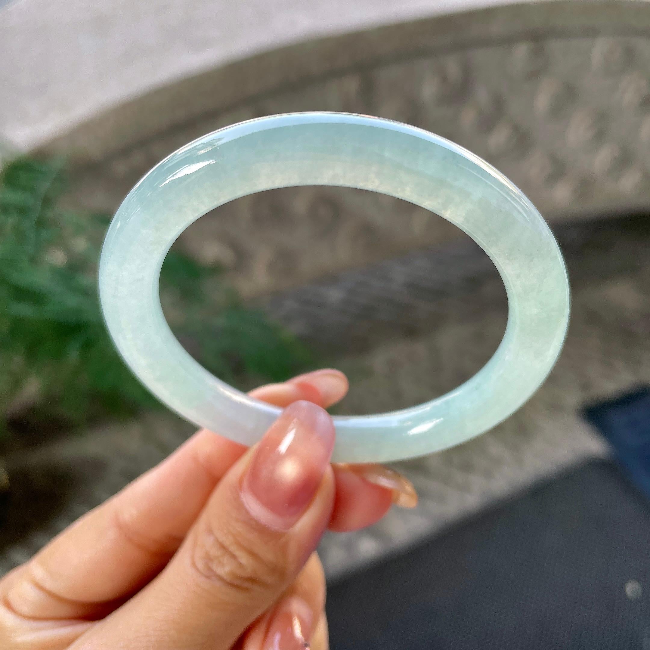细糯种晴底圆条手镯（51.8mm）（yc305677）