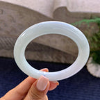 糯种淡晴底圆条手镯（57.6mm）（yc223229）