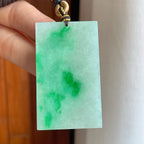 糯冰带色翡翠无事牌（yc241874）