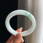 糯冰飘花翡翠平安镯(58.8mm)（yc417081）