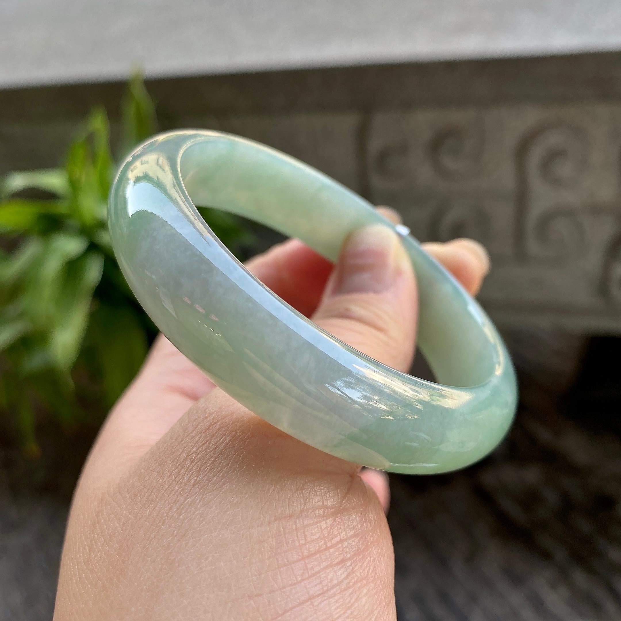 糯冰种晴底平安镯（57mm）（yc311014）