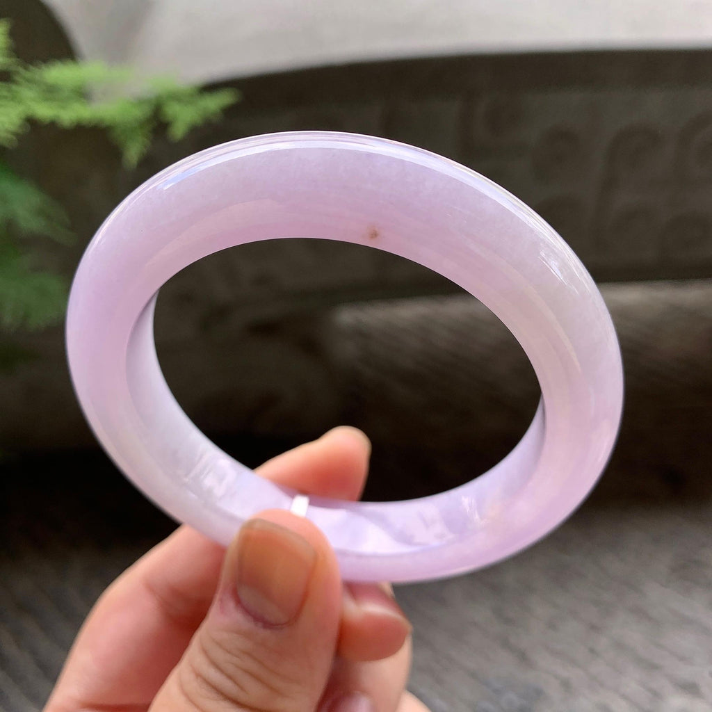 细糯种紫罗兰洒金平安镯（54.5mm）（yc202381）