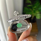 18K金钻镶冰种满绿佛公吊坠（yc252552）