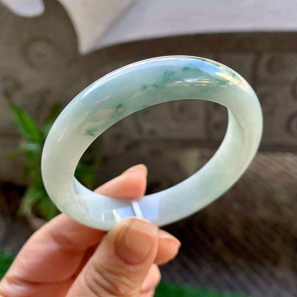 细糯种飘花平安镯（54.3mm）（yc308175）