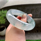 冰种飘花宽版轮胎手镯（58.2mm）（yc225044）