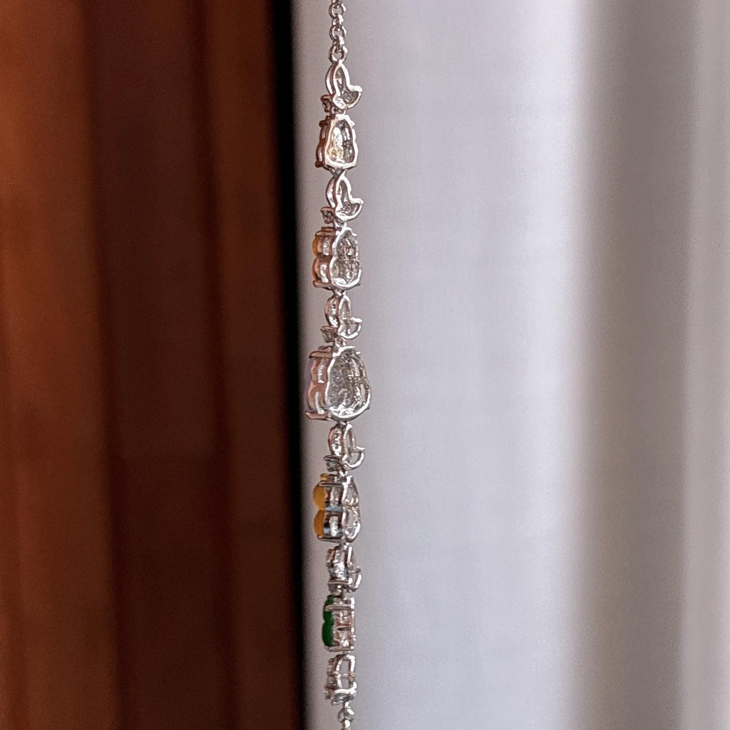 18k金镶糯冰多宝葫芦手链（yc779056）