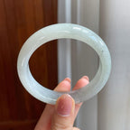 冰种乌鸡翡翠平安镯（57mm)（yc323653）