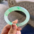 糯冰种飘花圆条手镯（50.3mm）（yc290977）