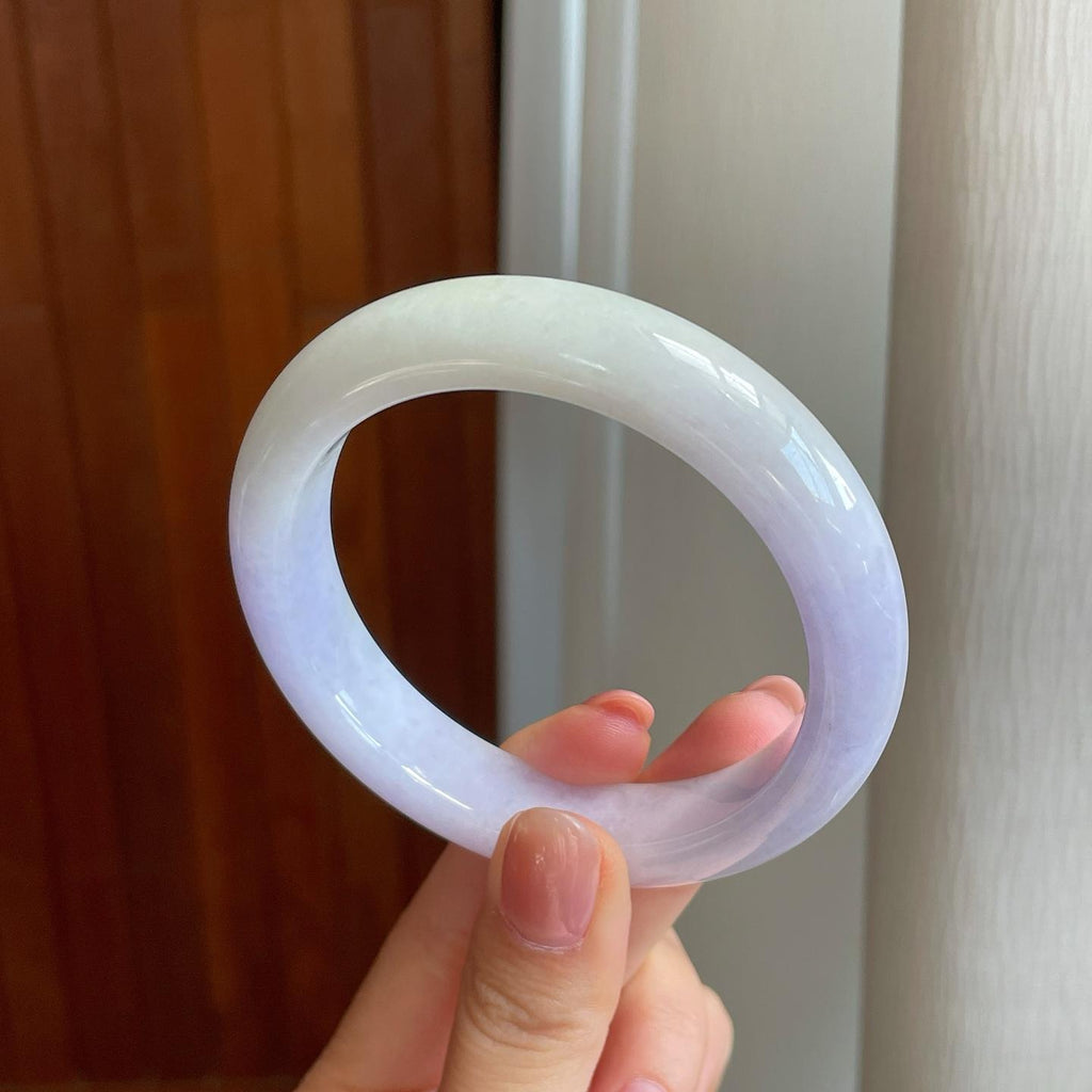 糯冰紫罗兰翡翠平安镯（58.3mm)（yc322523）