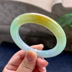 细糯种黄翡圆条手镯（53.3mm）（yc267224）