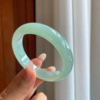 冰种晴底翡翠平安镯（yc281671）