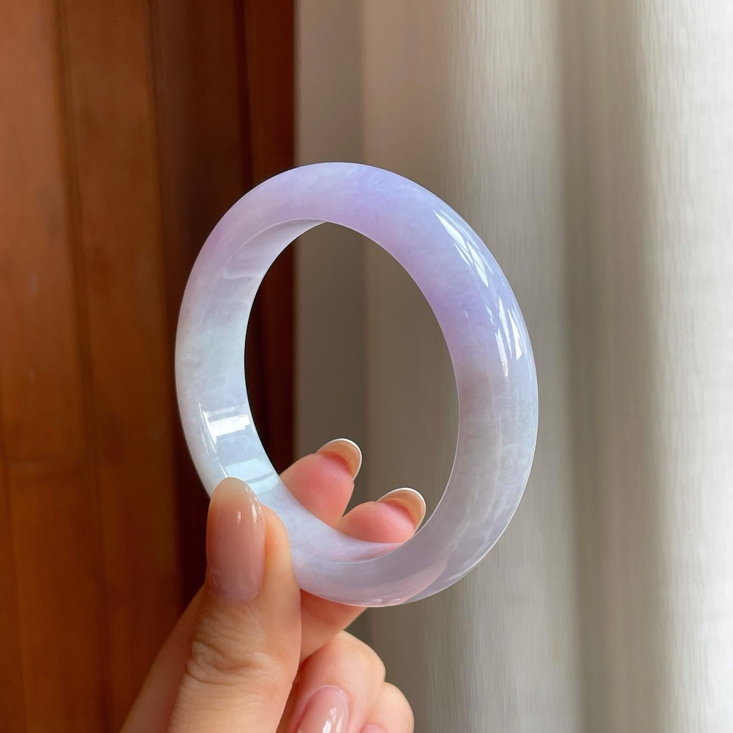 糯冰紫罗兰翡翠平安镯（52.6mm)（yc377224）