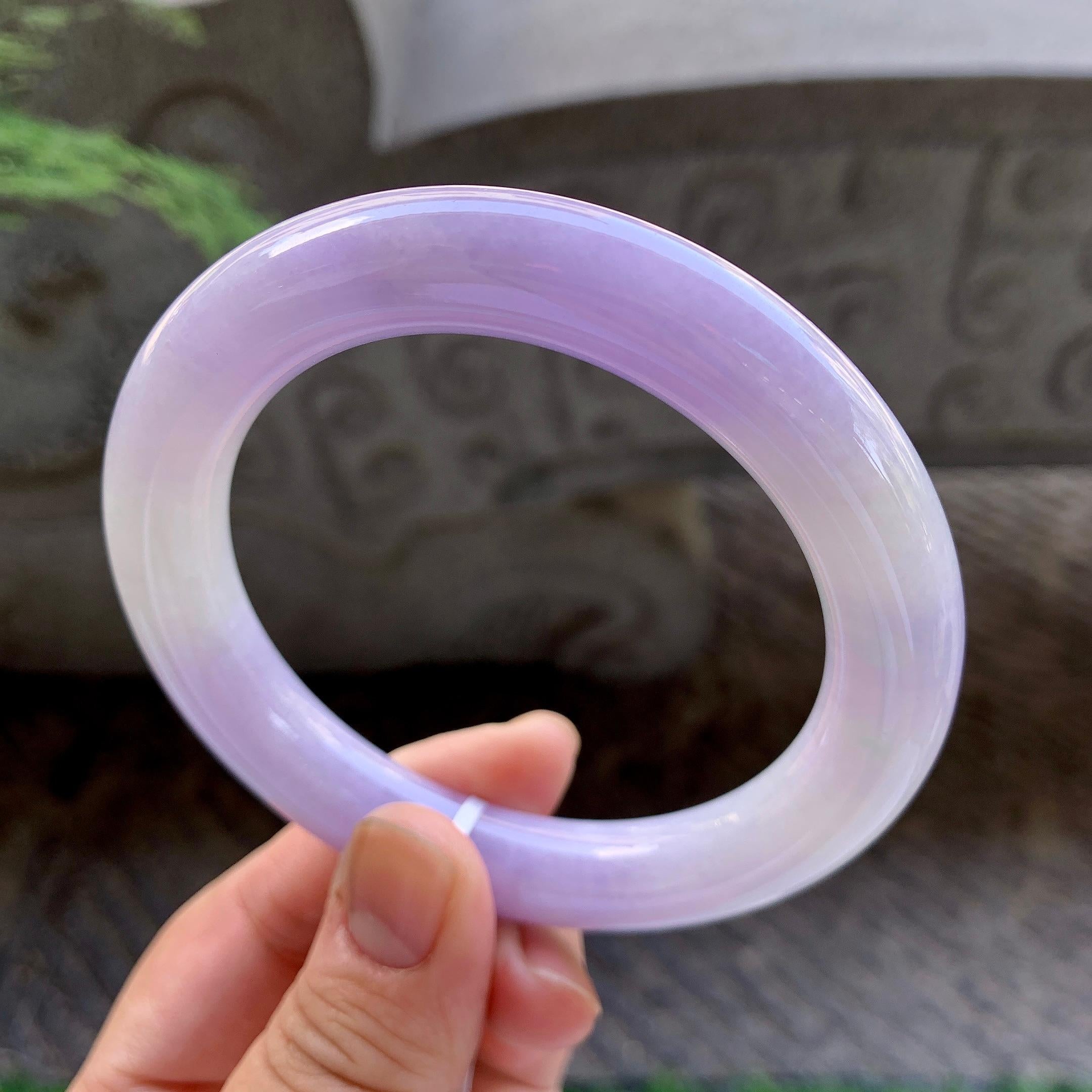 细糯种紫罗兰圆条手镯（59.8mm）（yc199580）