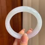 冰种淡紫罗兰翡翠平安镯（57.8mm）（yc342963）